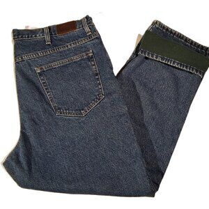 L.L. Bean Flannel Lined Jeans  Men's 40 x 30  Classic Fit   Medium Wash  Cotton